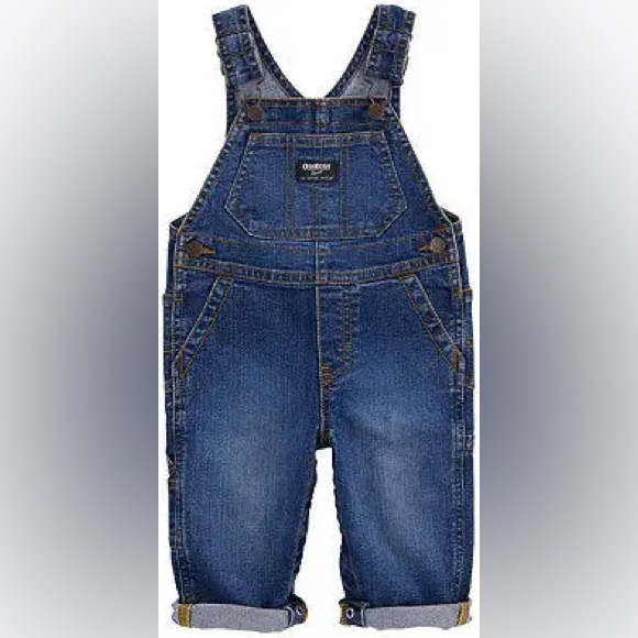 OshKosh B'gosh Blue Denim Overalls for Kids 6 - Picture 1 of 5